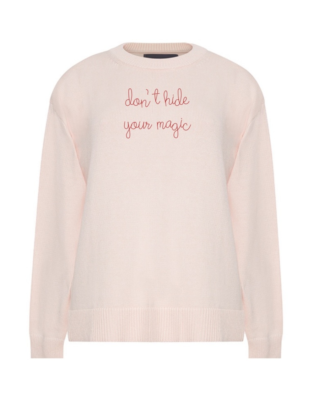 Women's Light Pink 'Don't Hide Your Magic' Crewneck Sweater